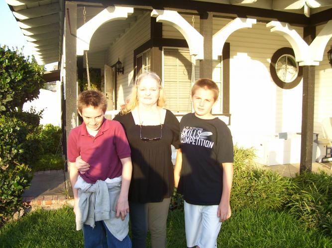 Austin and Joshua her sons